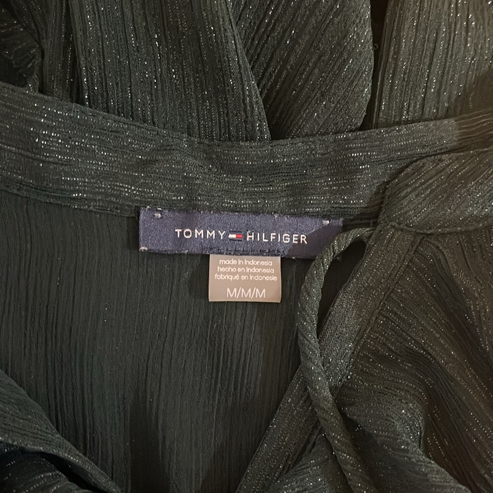 Sparkly Hunter Green Tommy Hilfiger Blouse - Picture 4 of 4